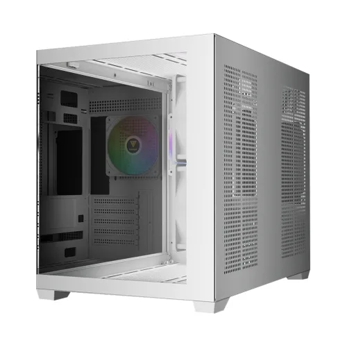 CASE GAMDIAS AURA GC10M V2 ARGB WHITE – MICRO TOWER | 3 FAN ARGB | GPU 400MM